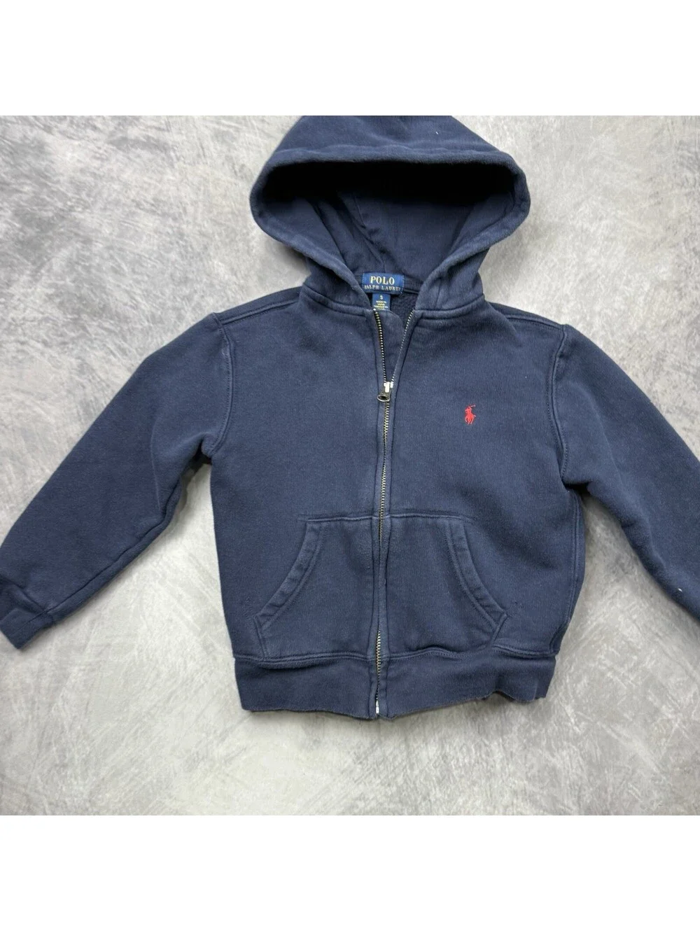 Polo Ralph Lauren Toddler  Boys Cotton Fleece Hoodie Color Blue Zip Up 5